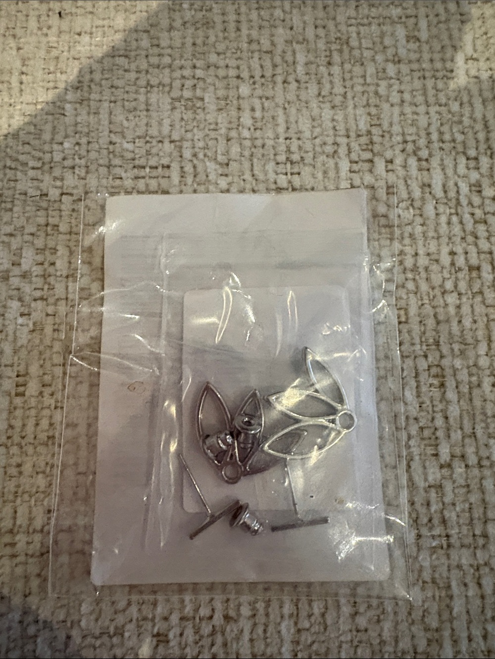 Sterling Silver Leaf Drop Earrings - Silver
